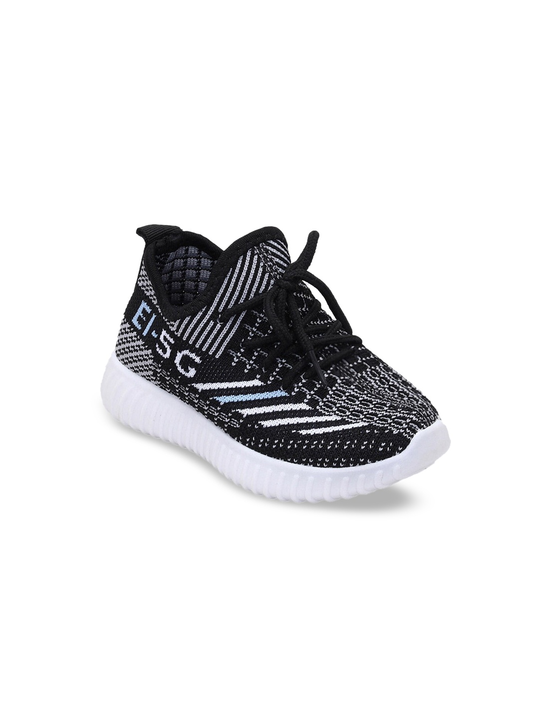 

Hopscotch Girls Black Printed Slip-On Sneakers