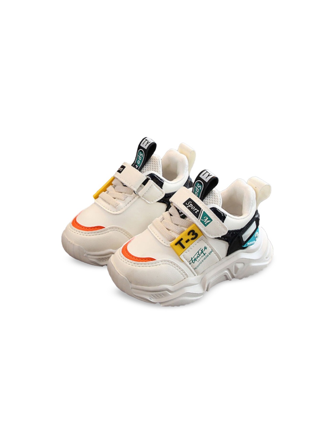 

Hopscotch Boys Beige Colourblocked PU Sneakers