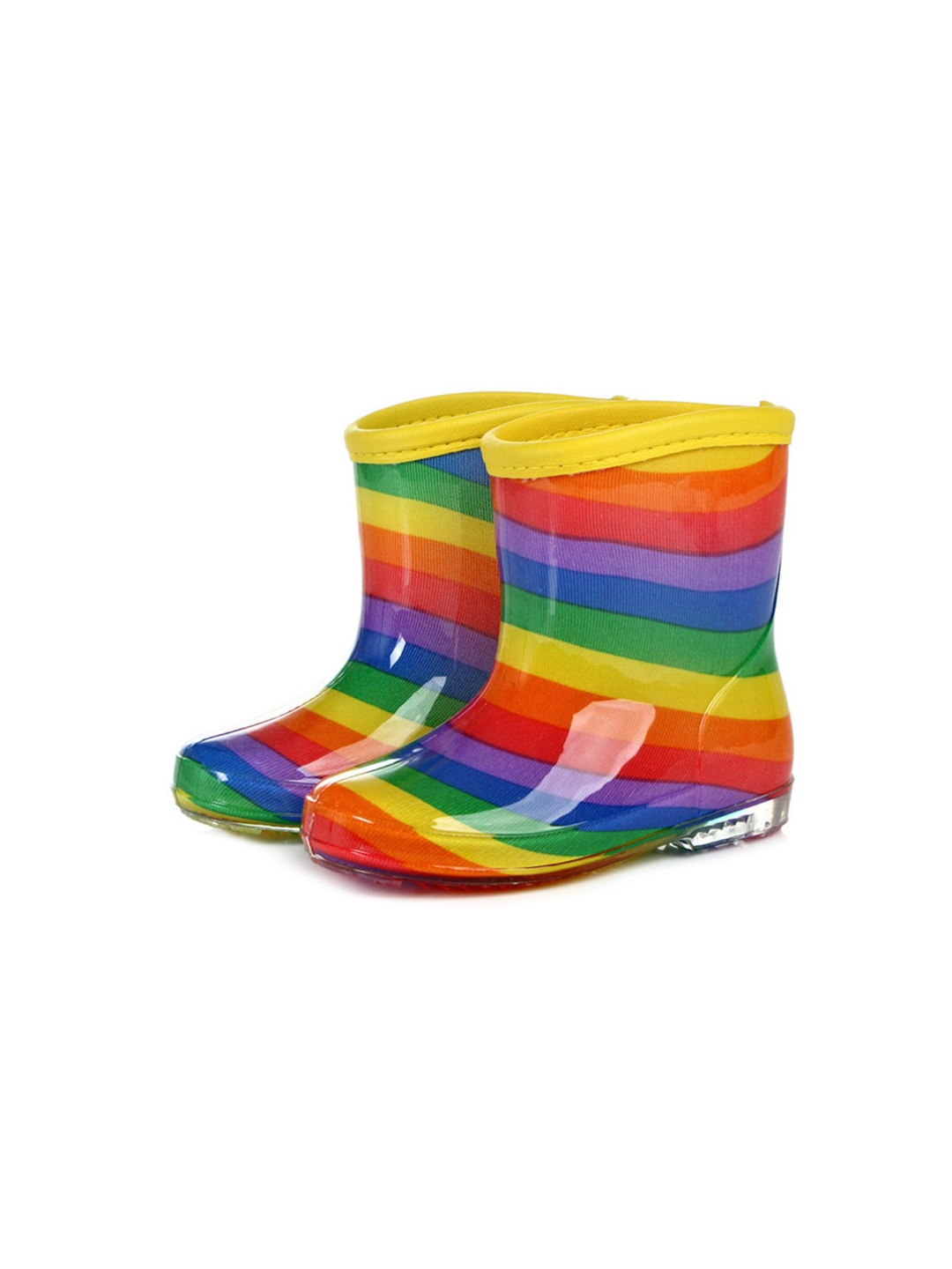 

Hopscotch Kids Multi-Coloured Striped Rain Boots