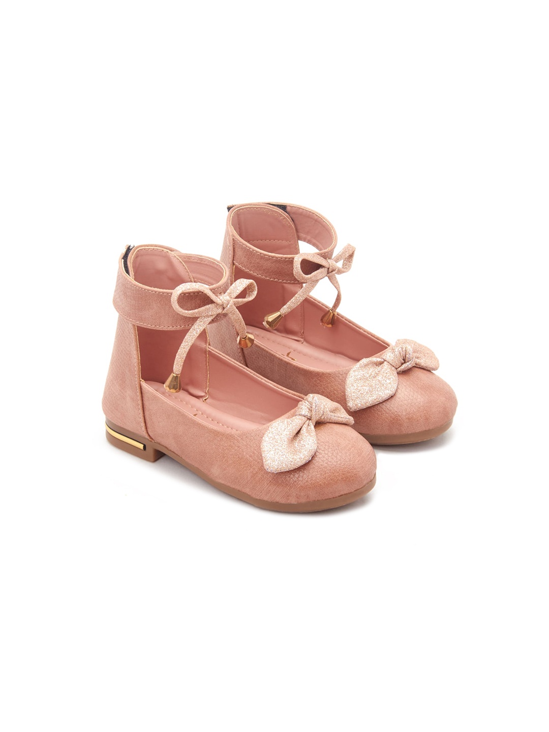 

Hopscotch Girls Peach-Coloured Ballerinas with Bows Flats