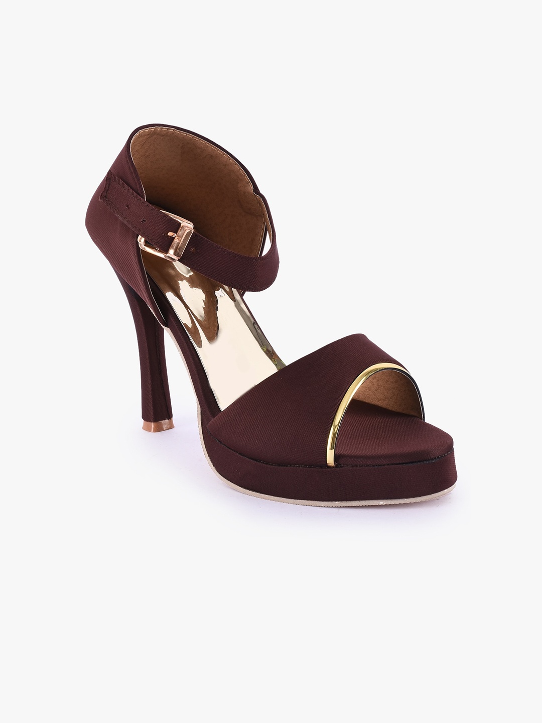 

BuckleUp Brown Peep Toes