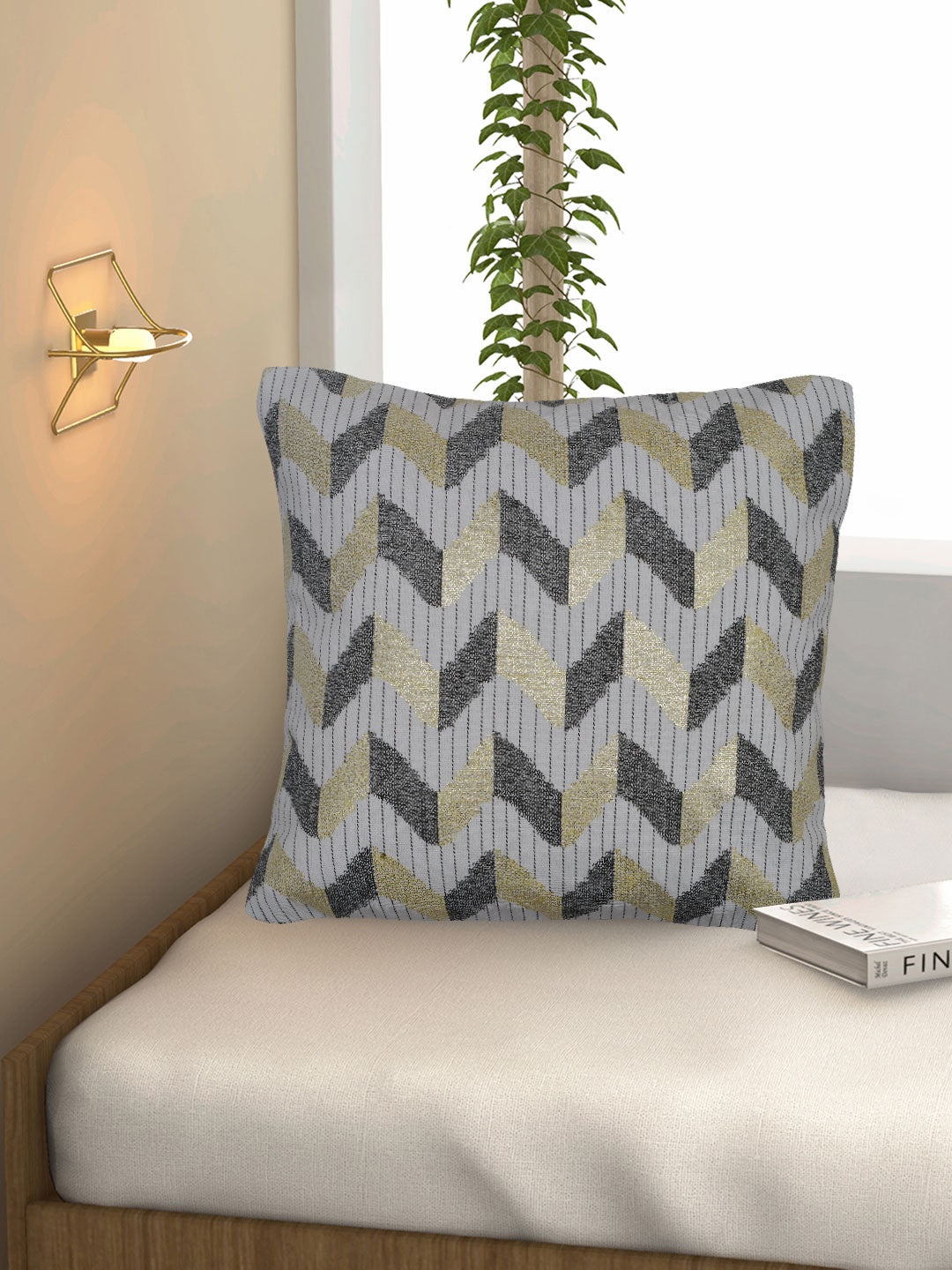 

Athome by Nilkamal Unisex Multi Cushion Covers, Grey