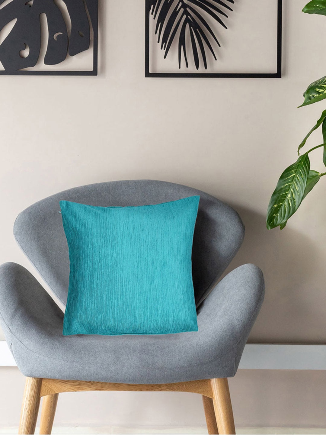 

Athome by Nilkamal Blue Square Cushion Covers