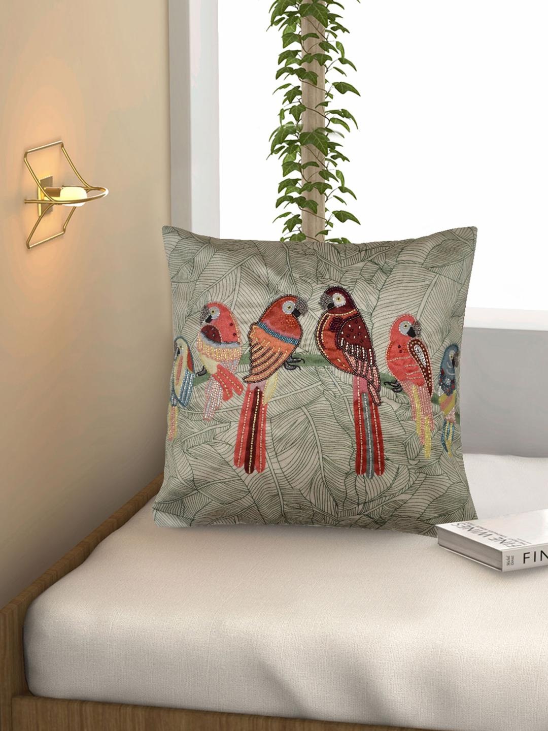 

Athome by Nilkamal Unisex Multi Cushion Covers, Grey
