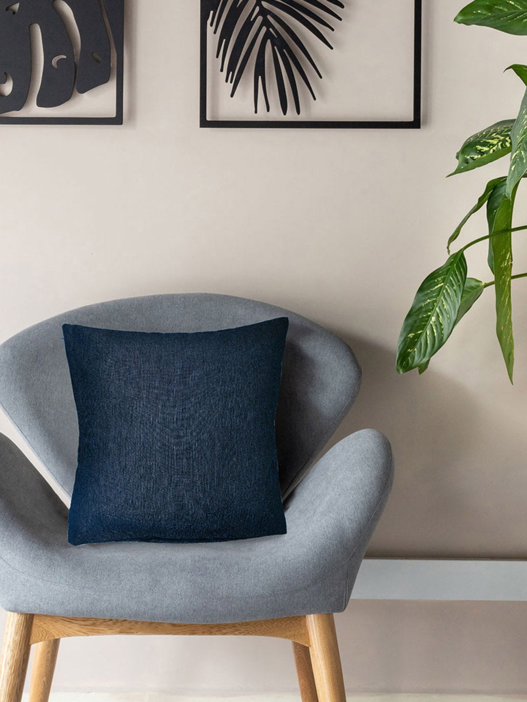 

Athome by Nilkamal Blue Square Cushion Covers