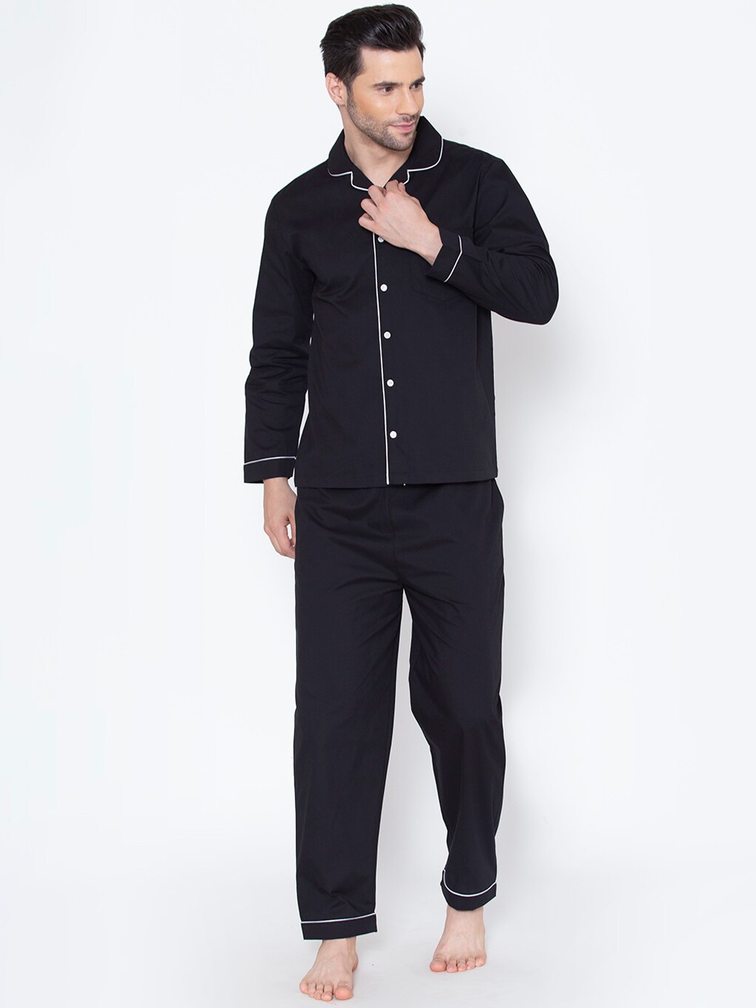 

Fluffalump Men Black Night suit