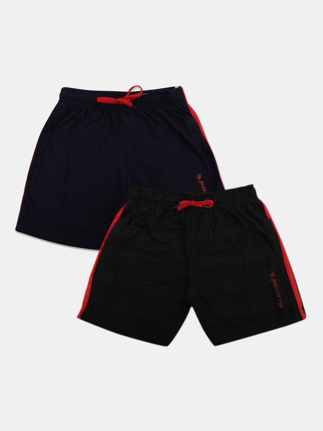 

V-Mart Boys Pack Of 2 Shorts, Navy blue