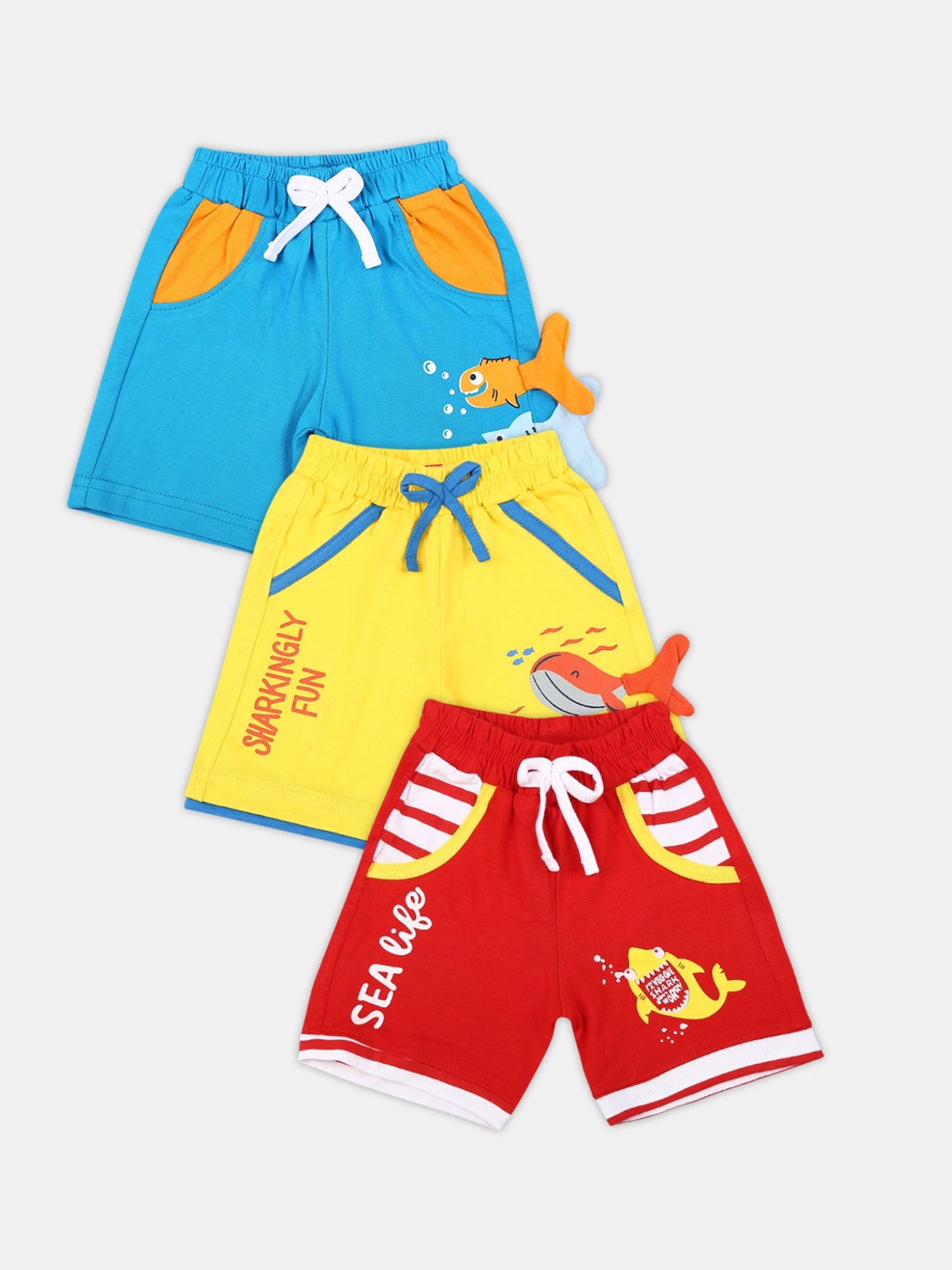 

V-Mart Unisex Kids Yellow Printed Shorts