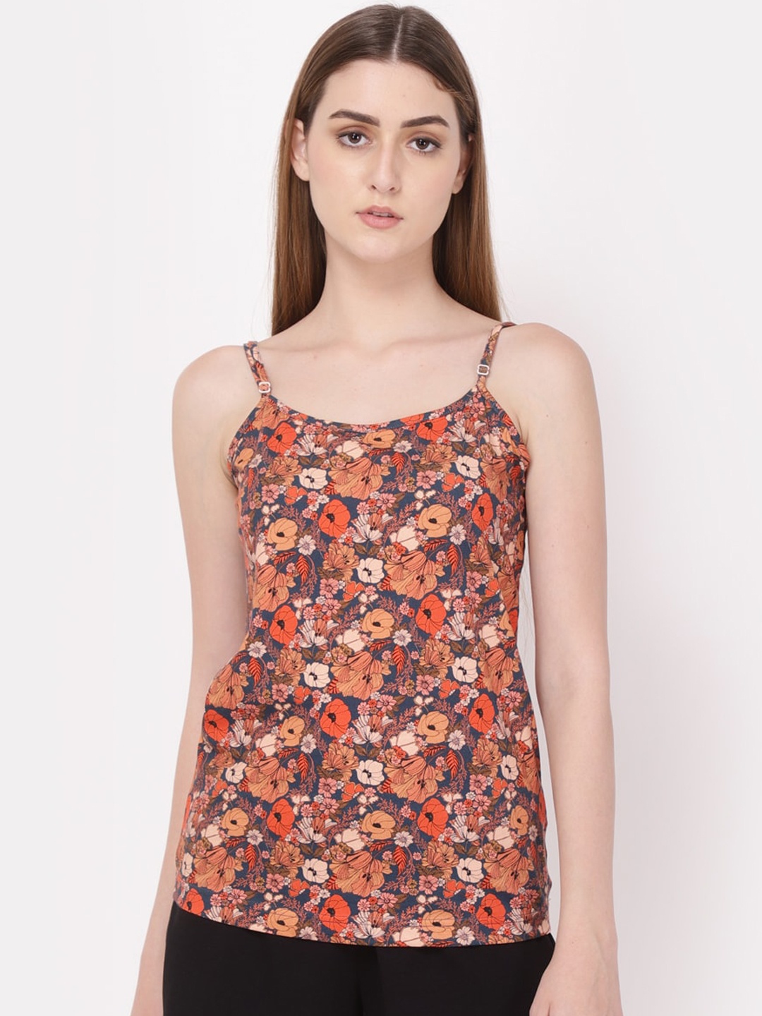 

YOONOY Women Black Printed Camisoles