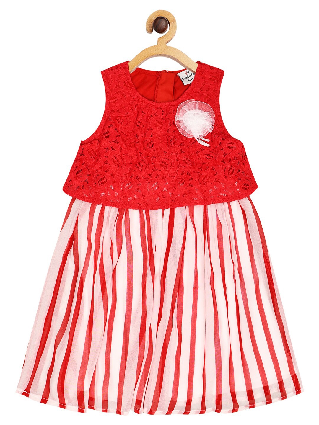 

Creative Kids Red Layered Dress