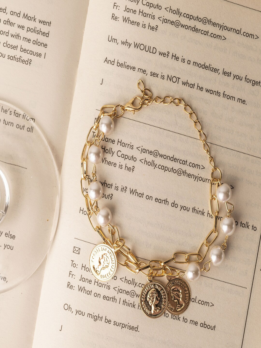 

Jewelz Women Gold-Toned Gold-Plated Link Bracelet