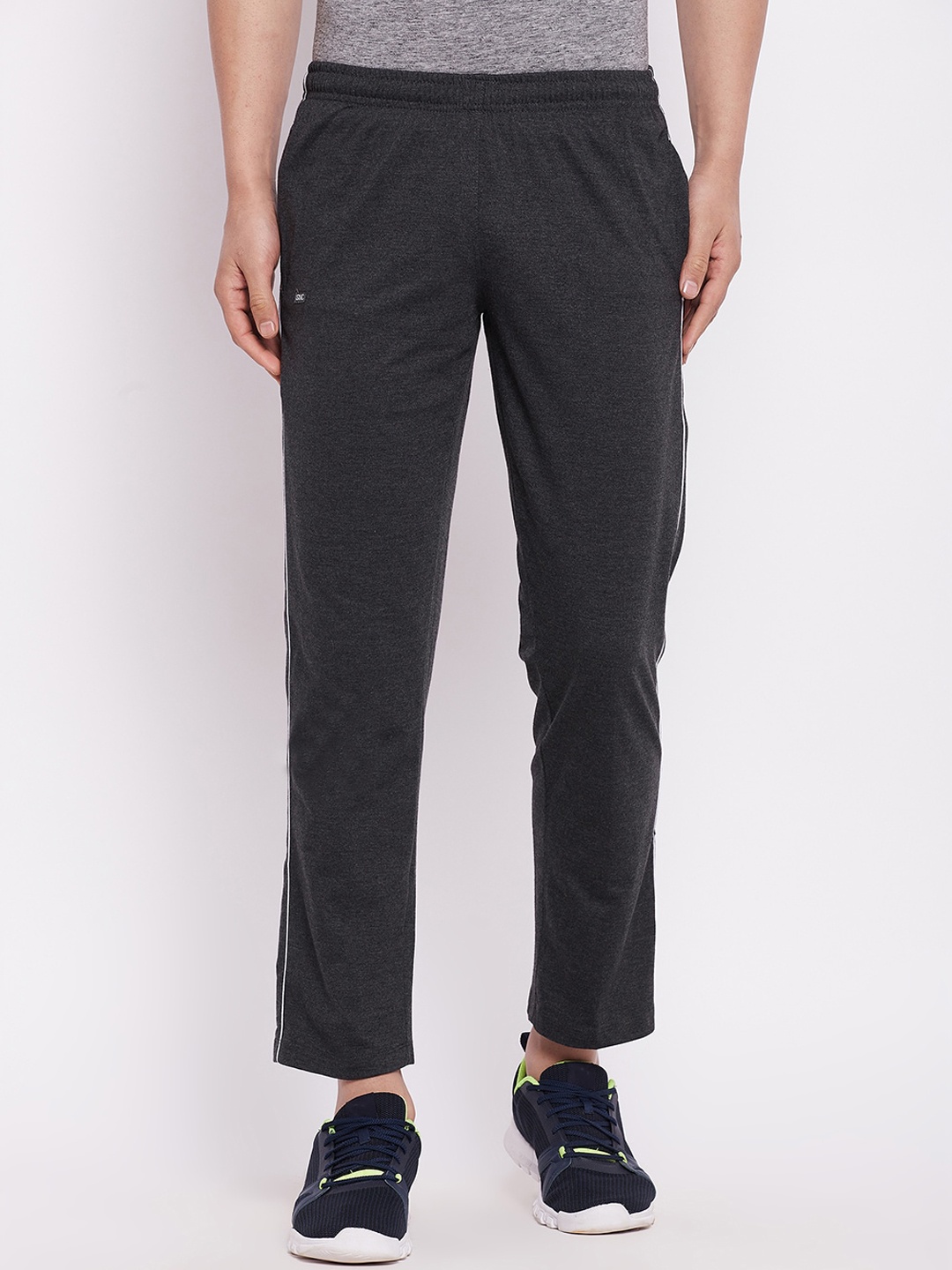 

Camey Men Charcoal Grey Solid Cotton Track Pants