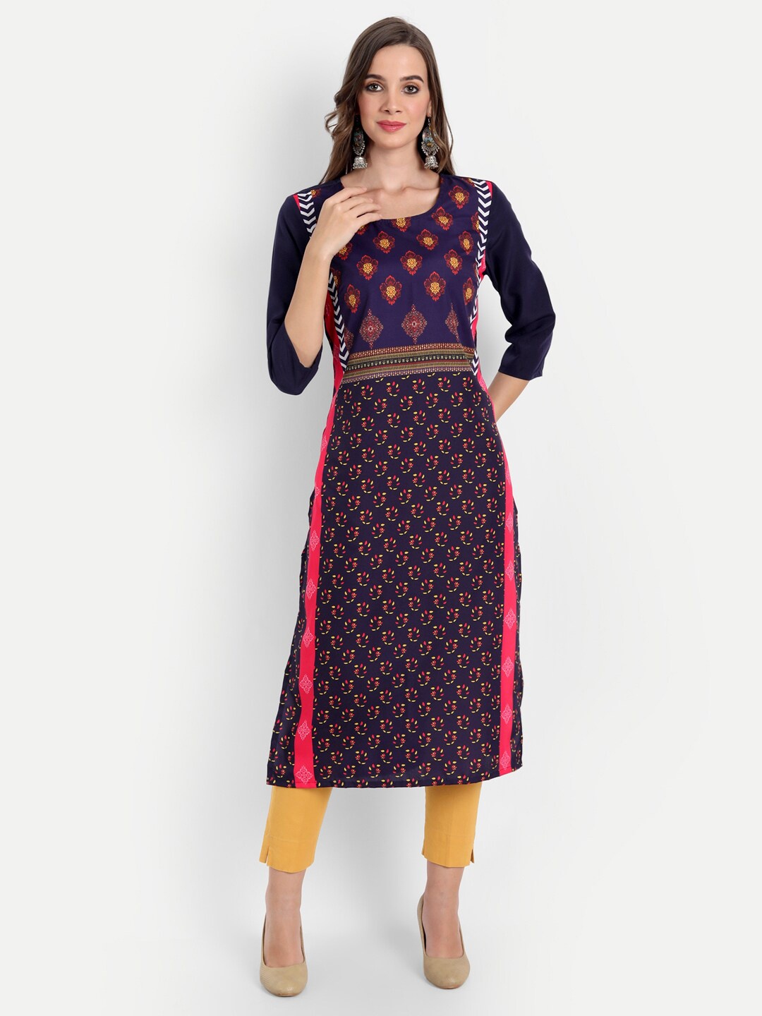 

soan Multicoloured Floral Printed Kurti, Multi