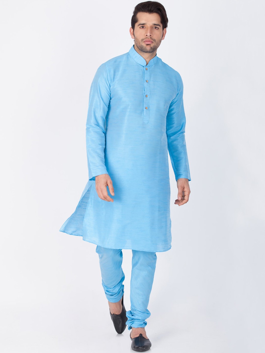 

VASTRAMAY Men Blue Kurta with Churidar