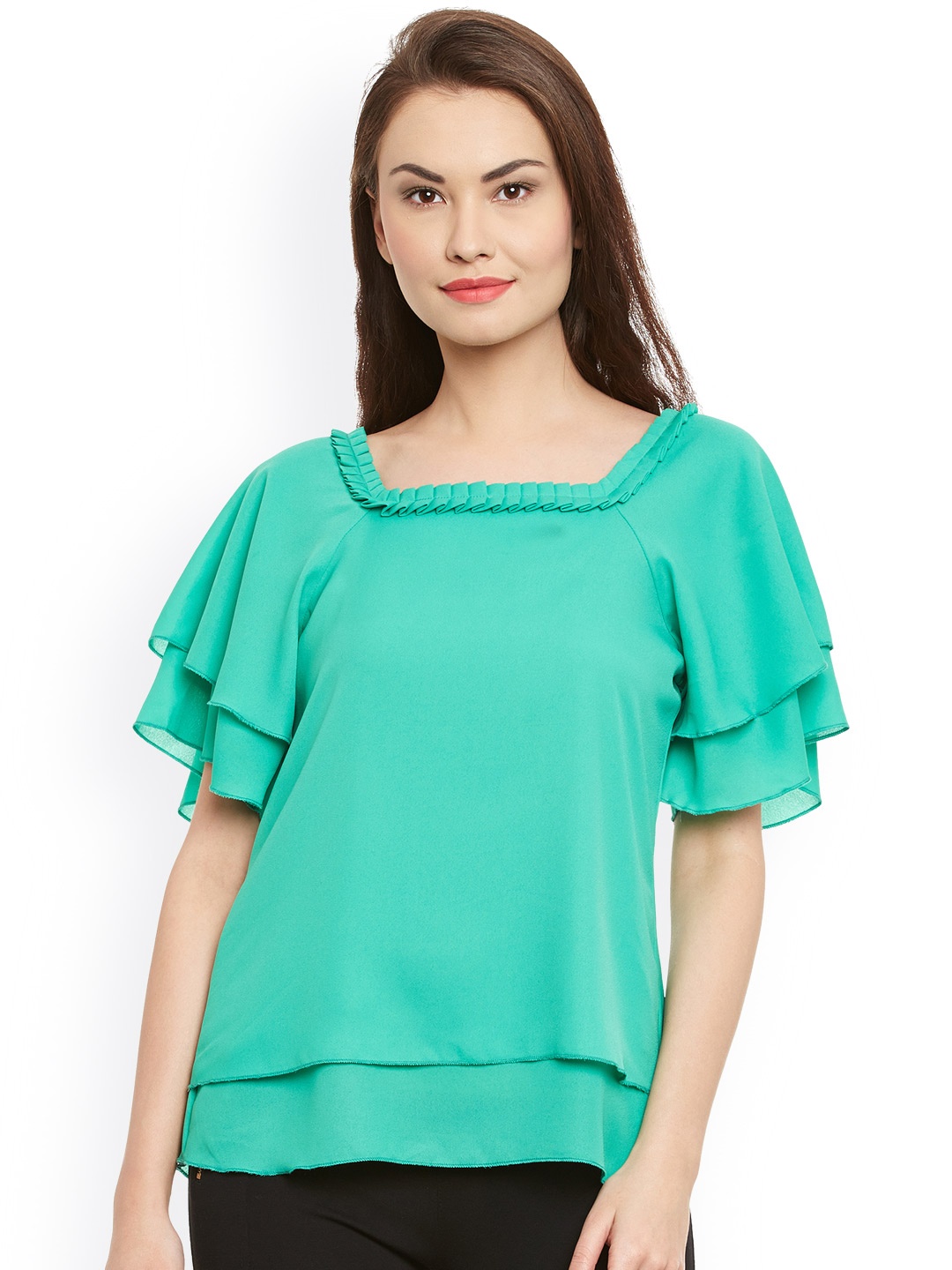 

WISSTLER Green Layered Top