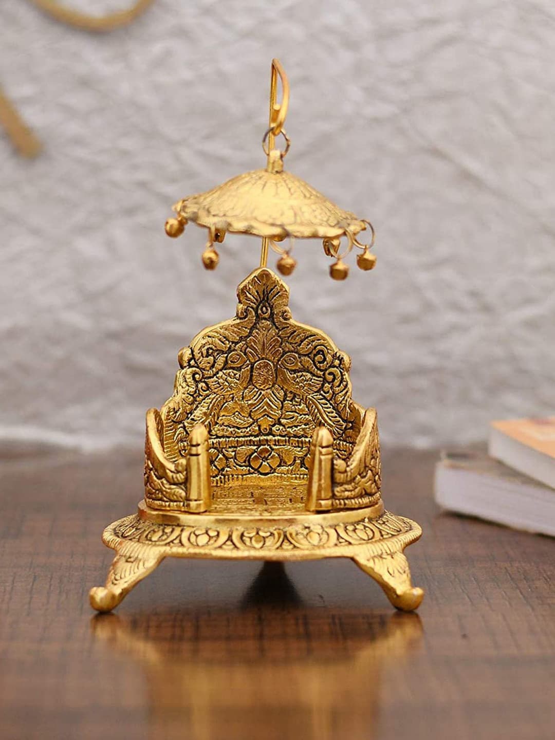 

CraftVatika Gold-Toned Singhasan Showpieces