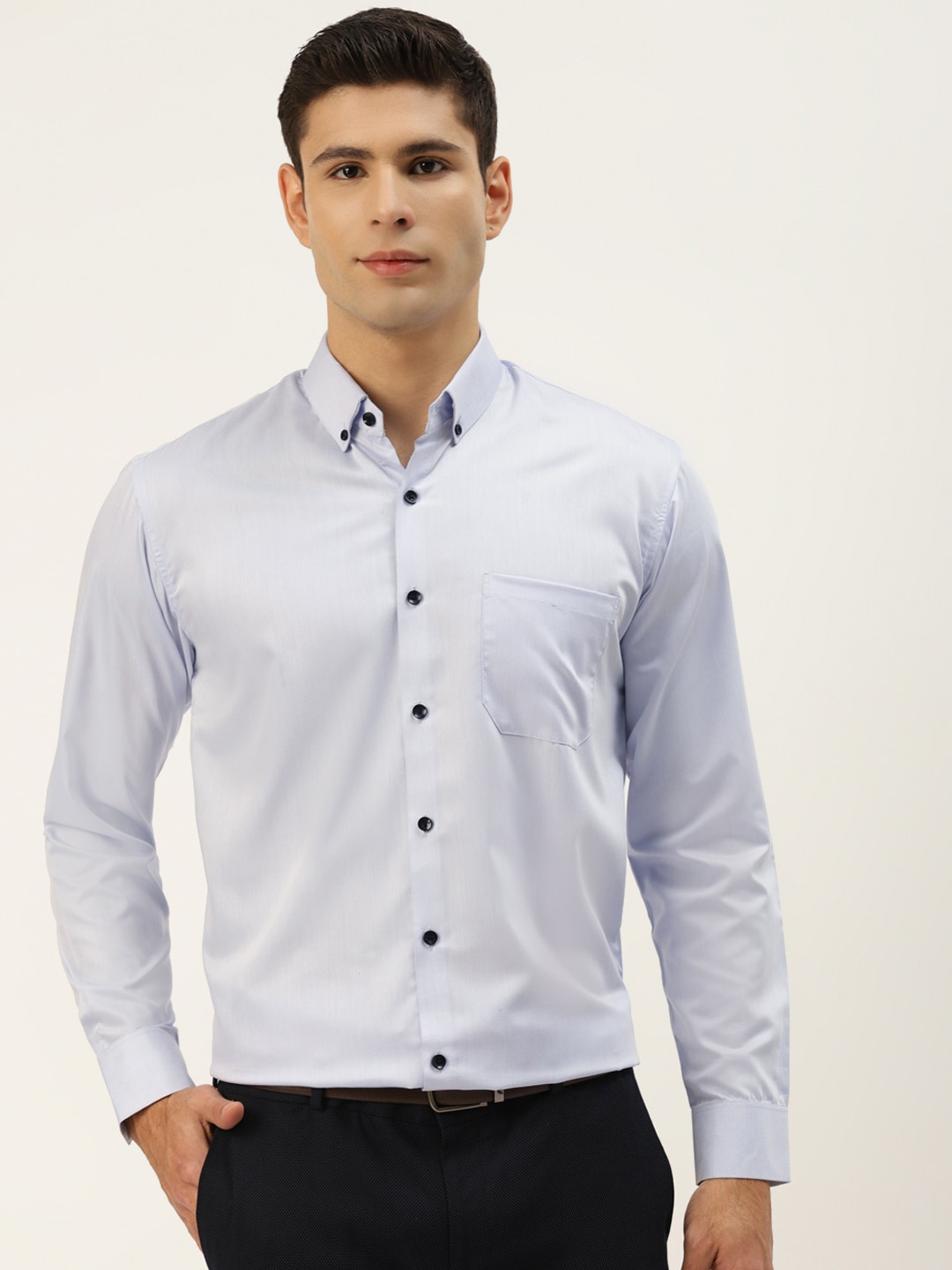 

JAINISH Men Blue Standard Formal Shirt