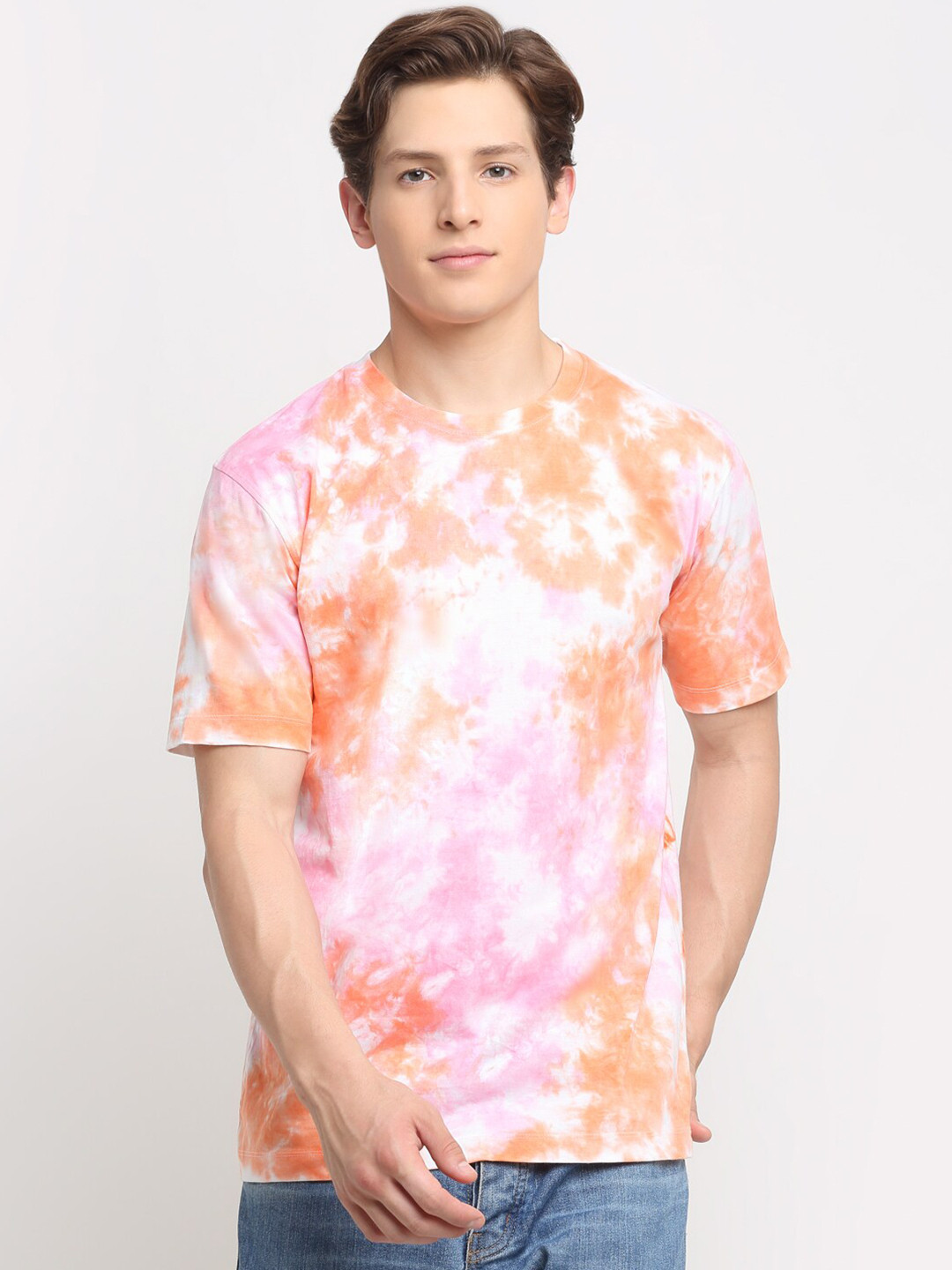 

Ennoble Men Multicoloured Tie & Dye T-shirt, Multi
