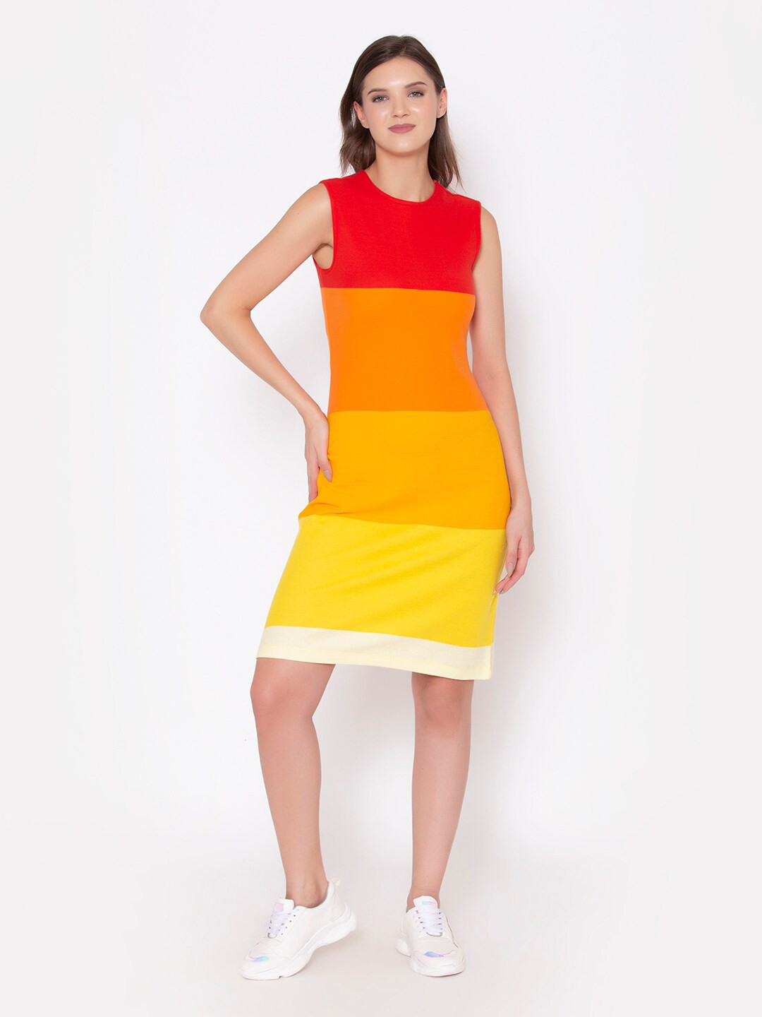 

FLAWLESS Orange Sheath Dress