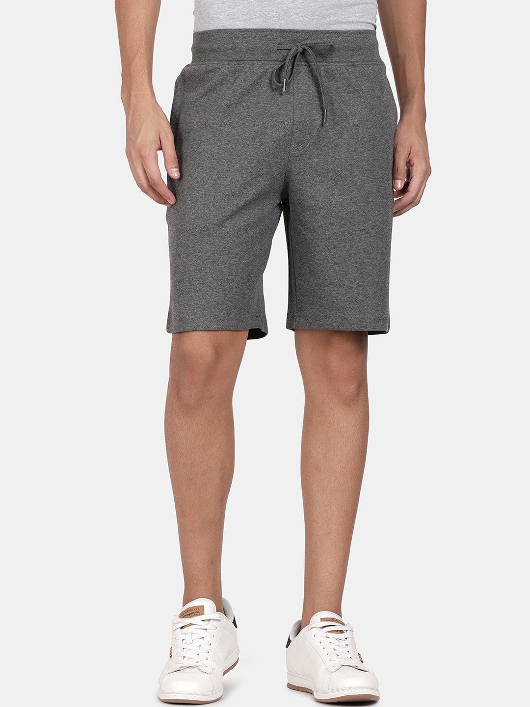 

t-base Men Grey Melange Shorts
