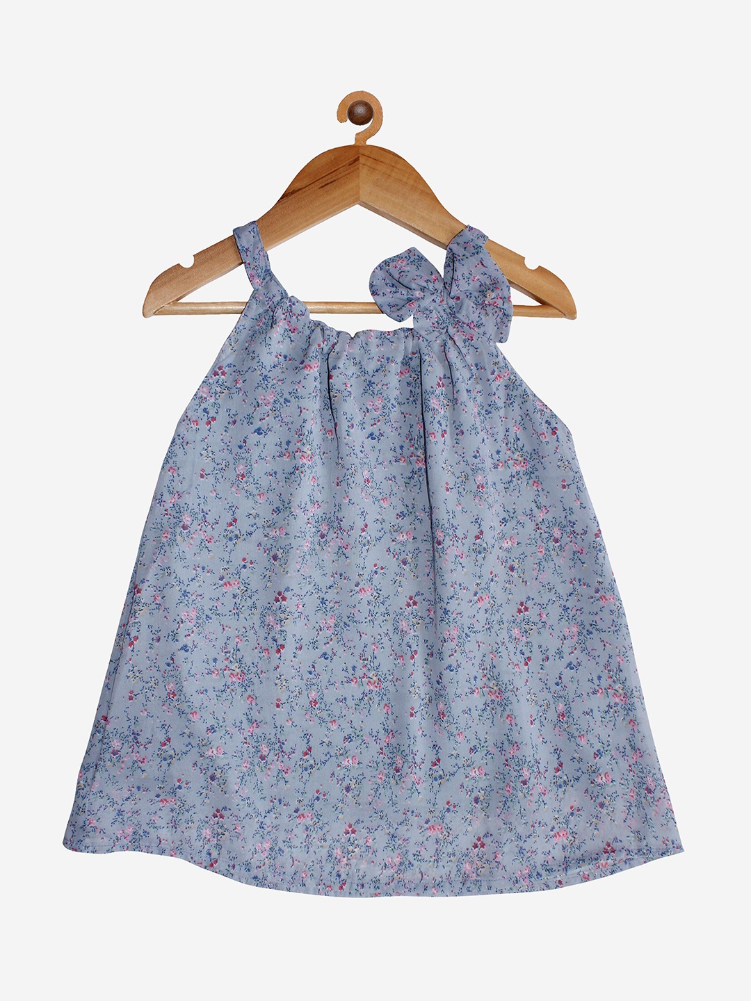 

KiddoPanti Blue Floral Print Georgette Top