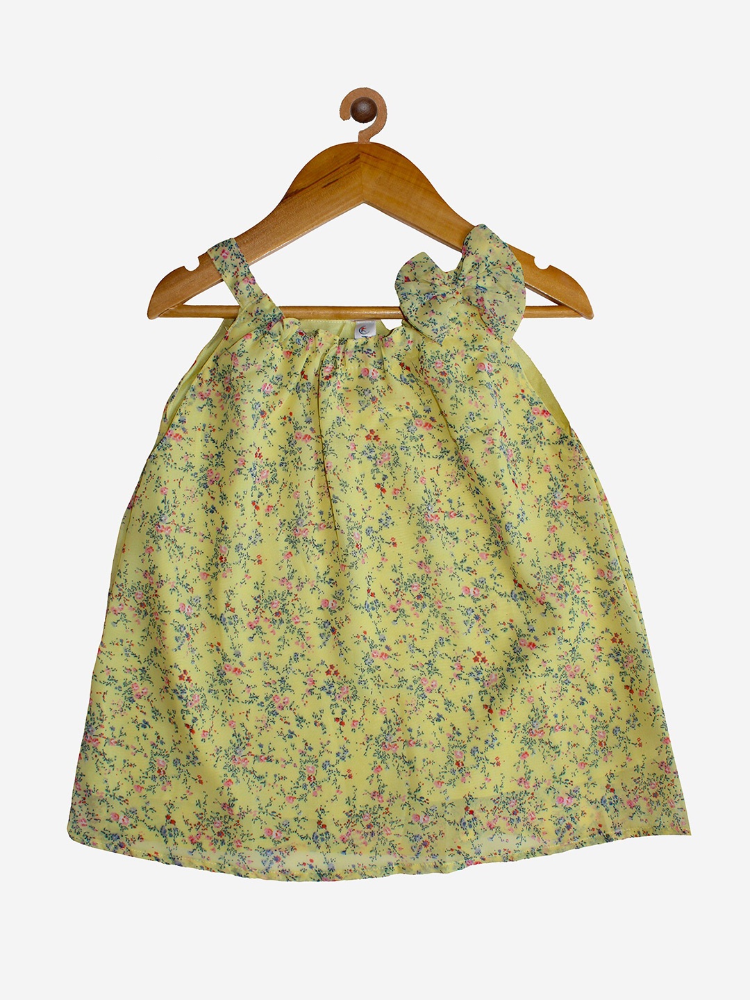

KiddoPanti Yellow Floral Print Georgette Top