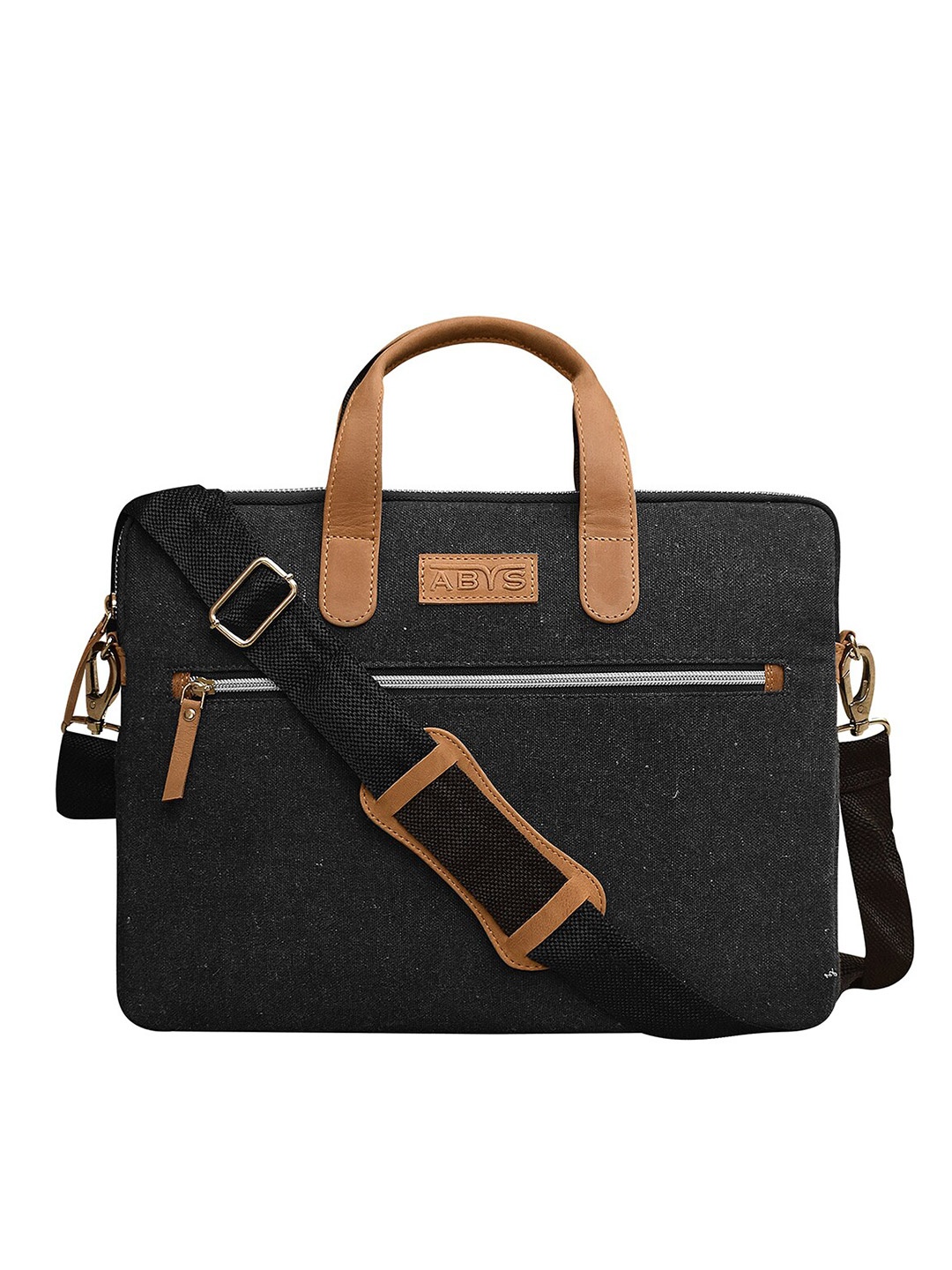 

ABYS Unisex Black & Brown Colourblocked Laptop Bag
