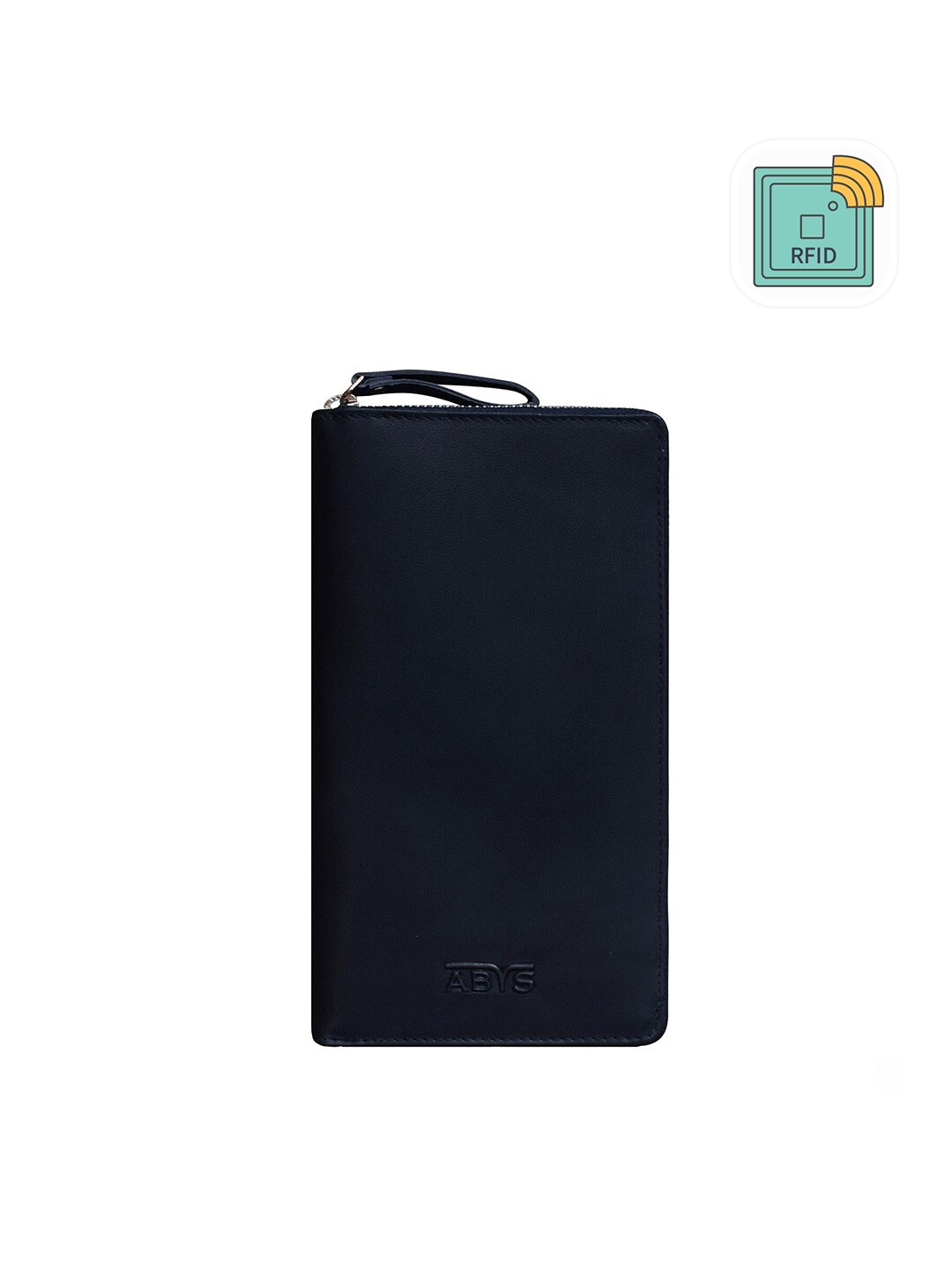 

ABYS Unisex Blue Textured Leather Passport Holder