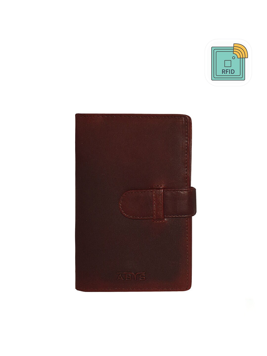 

ABYS Unisex Brown Textured Leather Passport Holder