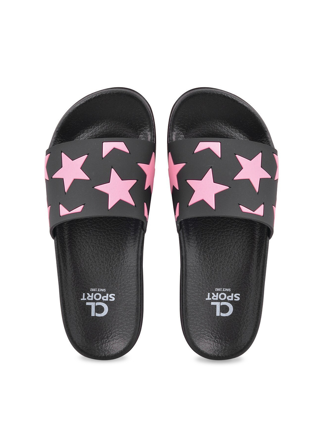 

Carlton London sports Women Black & Pink Sliders