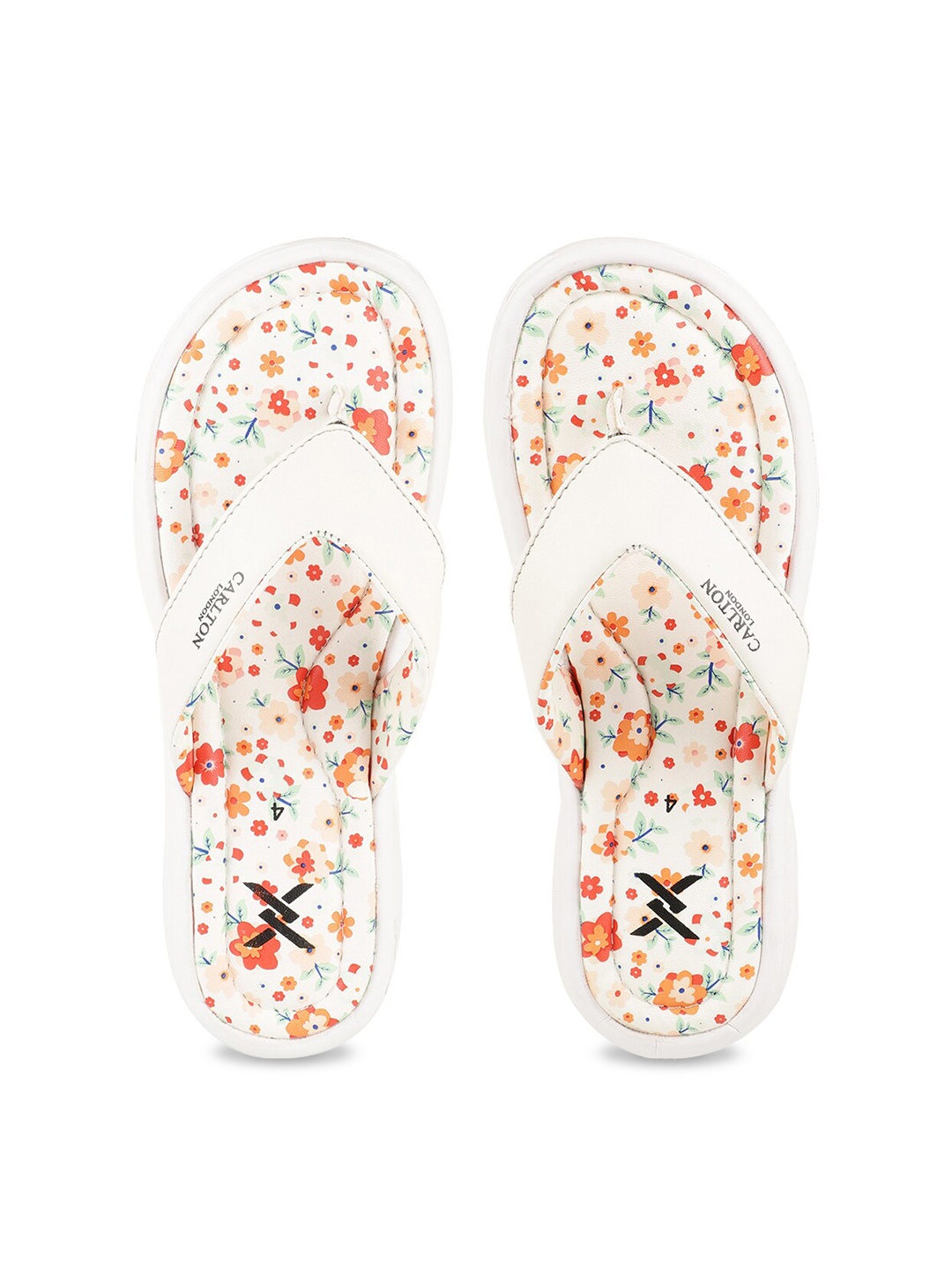 

Carlton London sports Women White & Red Printed Slip-On