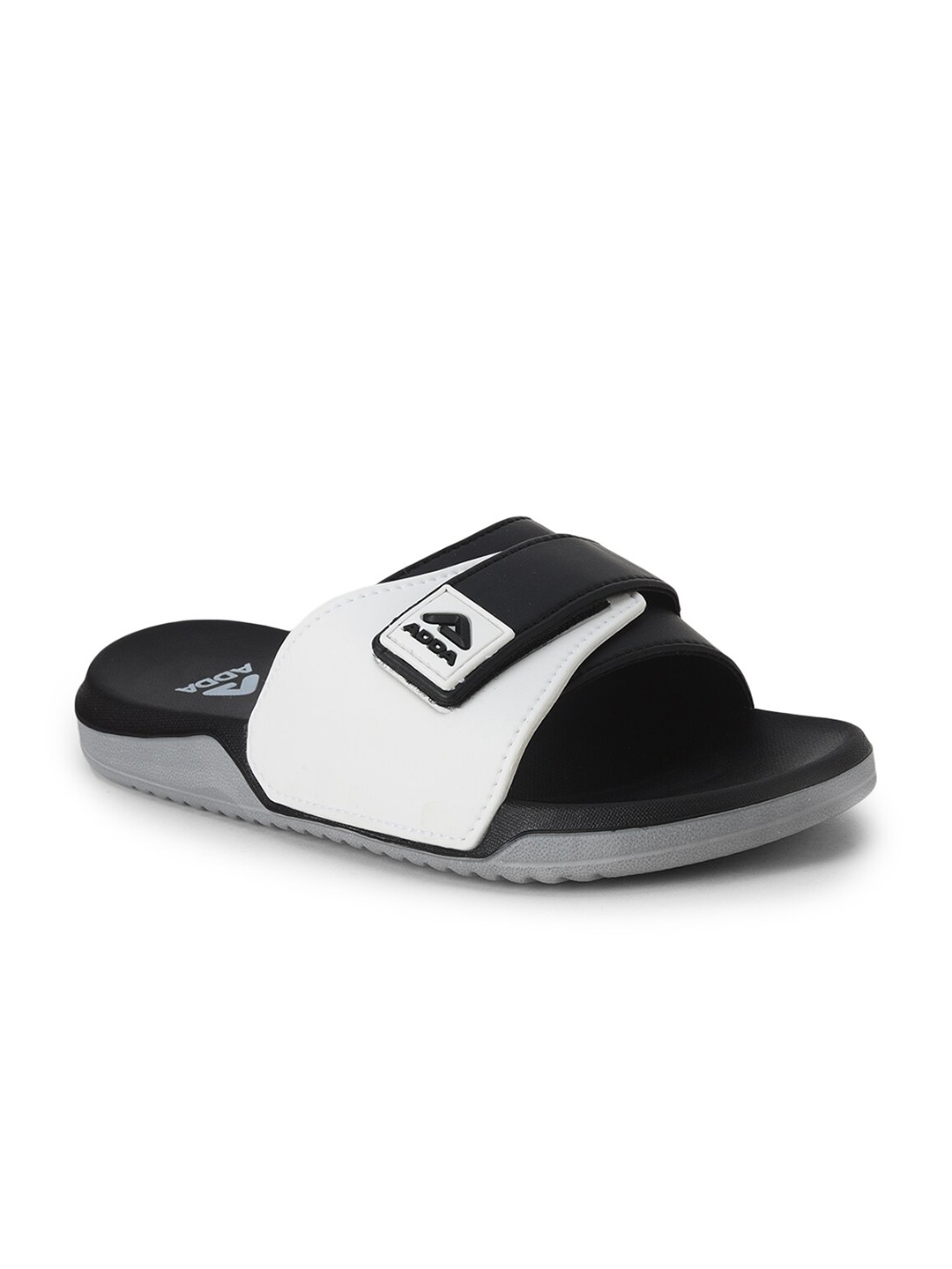 

Adda Men Black & White Rubber Sliders