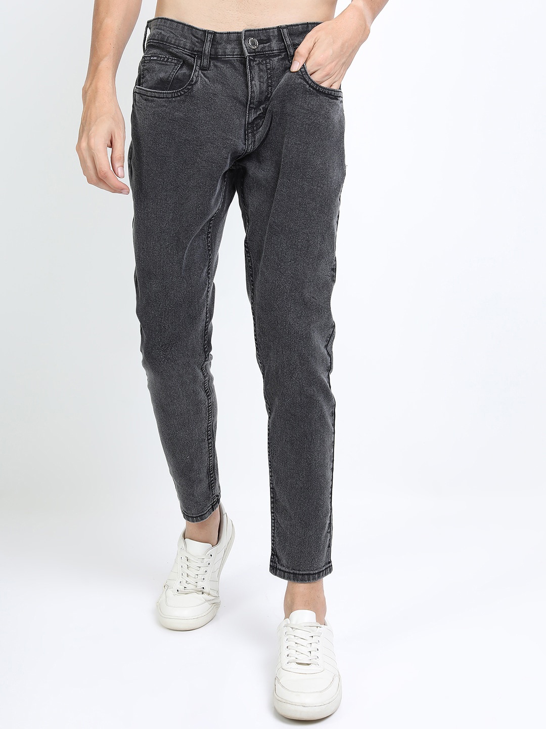 

HIGHLANDER Men Charcoal Tapered Fit Stretchable Jeans