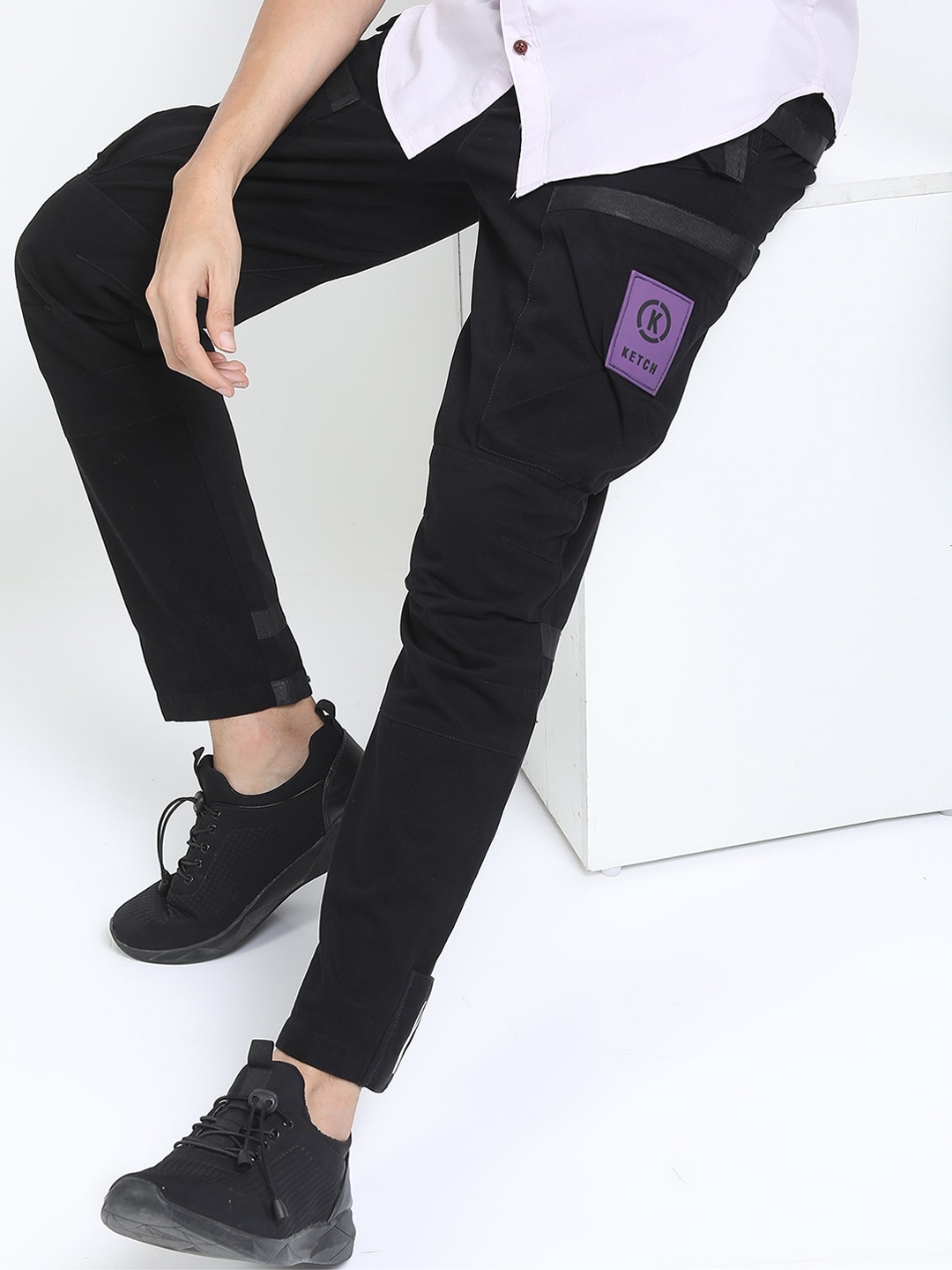 

KETCH Men Black Chinos Trousers