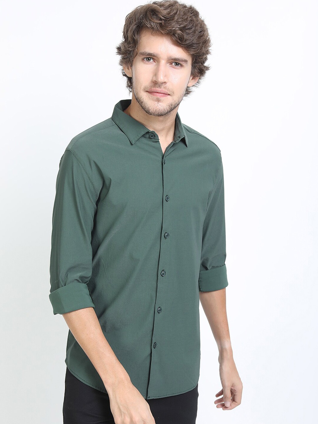 

KETCH Men Green Slim Fit Casual Shirt