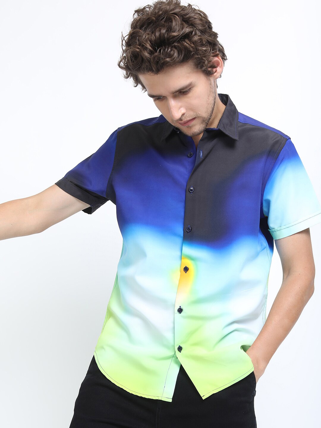 KETCH Men Blue Slim Fit Casual Shirt