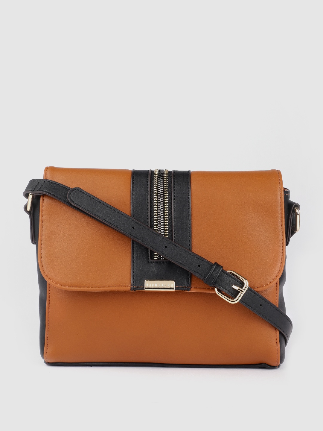 

Van Heusen Tan Brown Solid Sling Bag