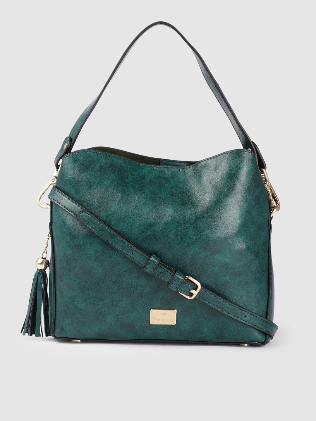 

Van Heusen Women Green Solid Hobo Bag