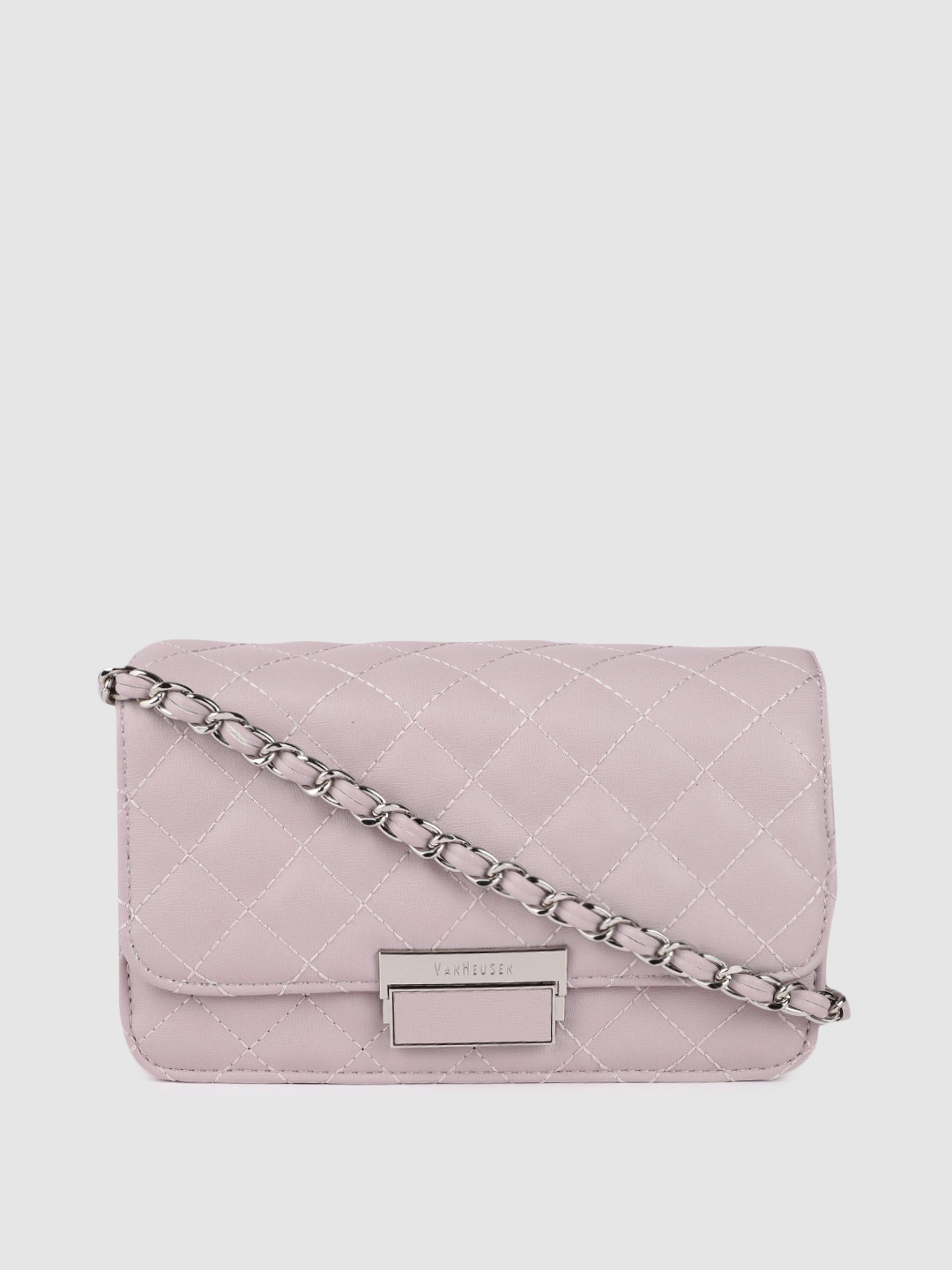 

Van Heusen Women Lavender Quilted PU Structured Sling Bag
