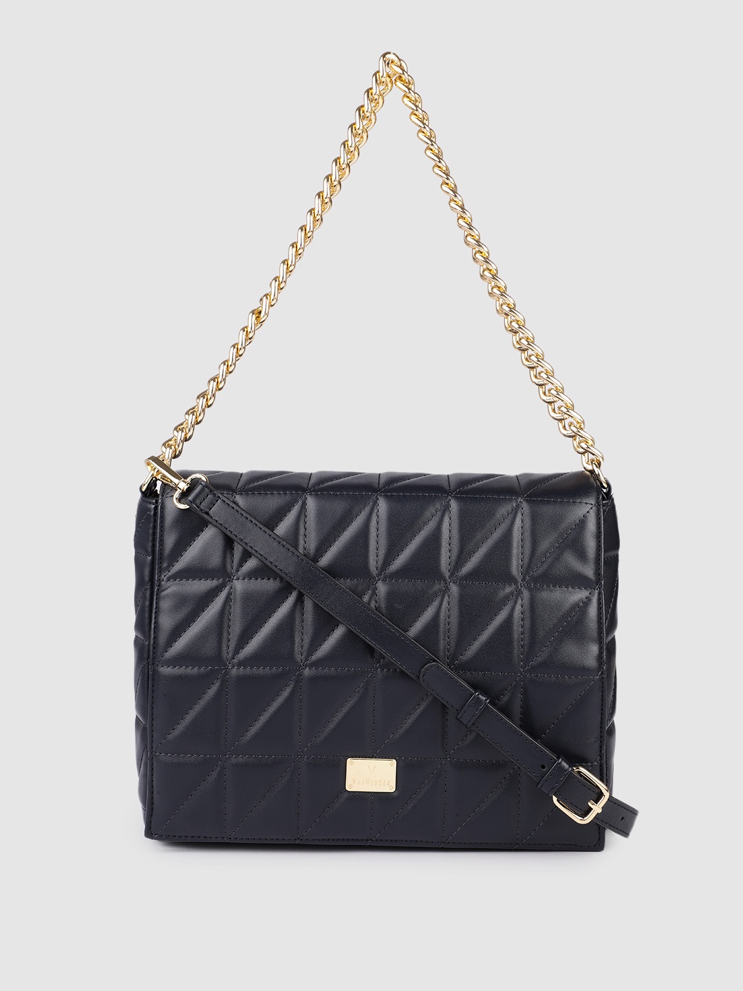

Van Heusen Navy Blue Structured Shoulder Bag