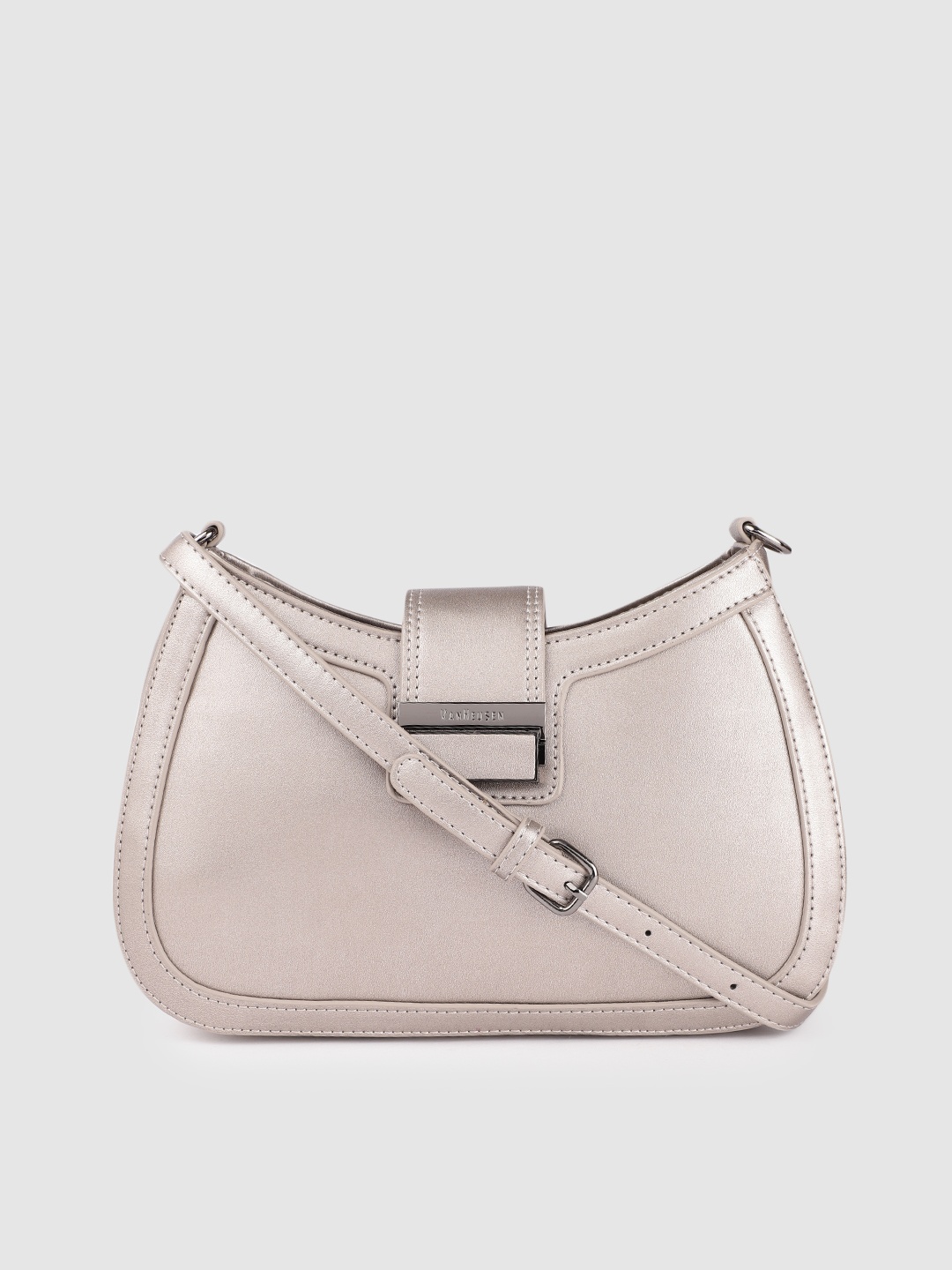 

Van Heusen Women Grey PU Structured Sling Bag