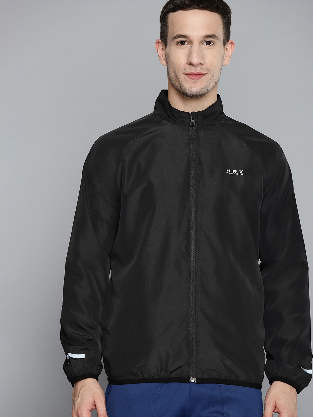 

HRX by Hrithik Roshan Men Black Solid Running Jacket