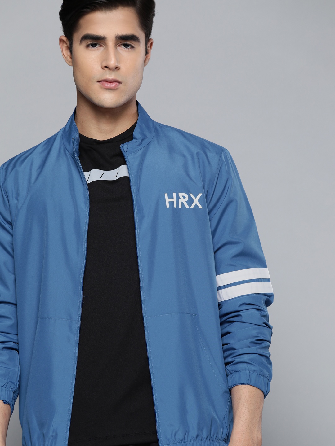 

HRX by Hrithik Roshan Men Blue Sporty Jacket