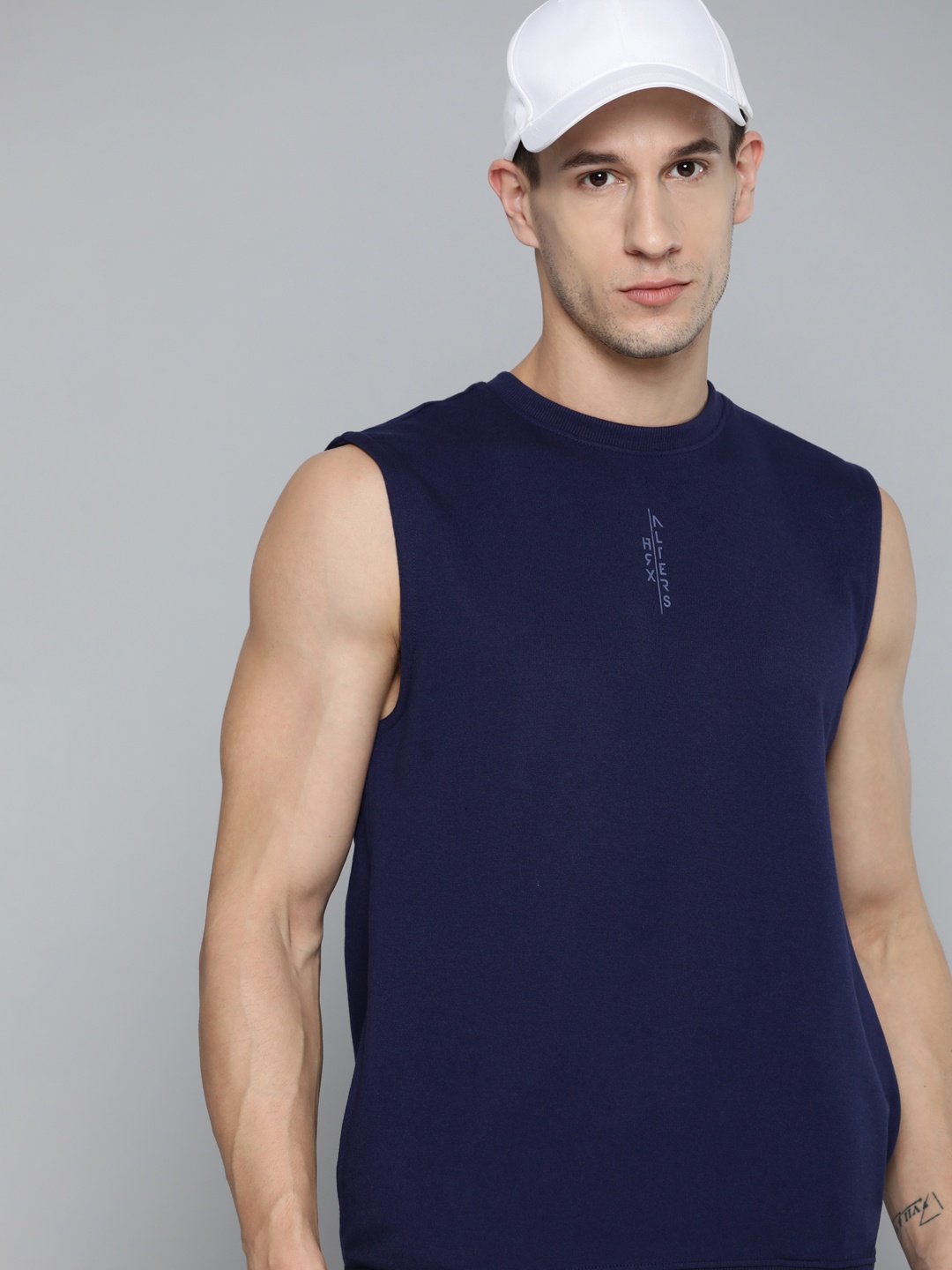 

HRX by Hrithik Roshan Men Navy Blue Printed Sweatshirt