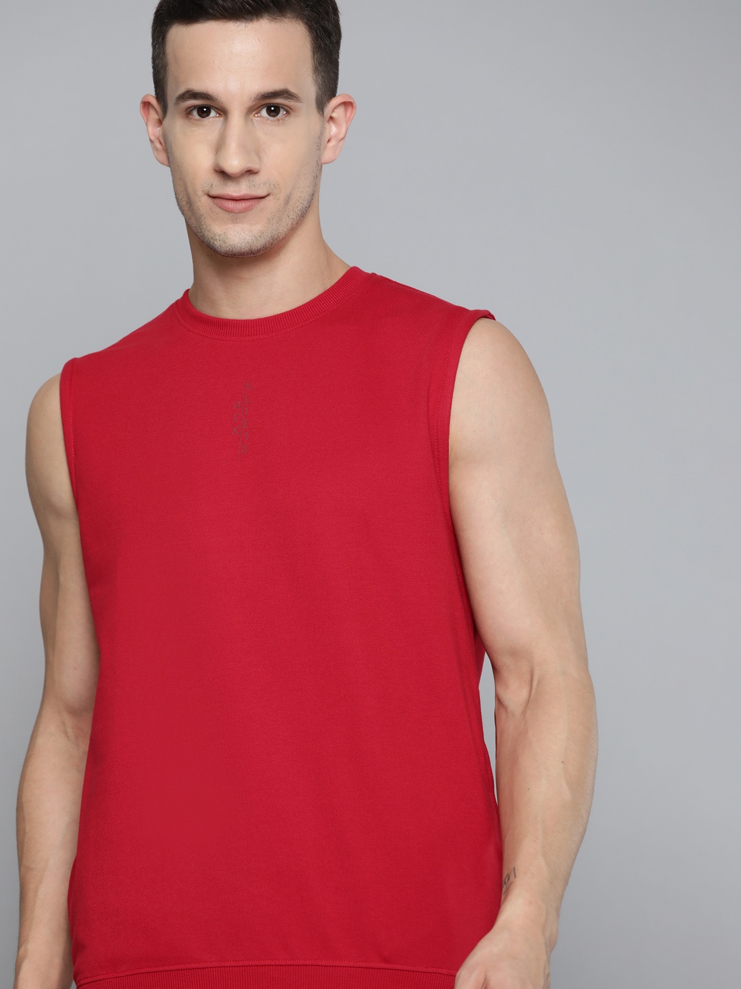 

HRX by Hrithik Roshan Men Red Printed Sweatshirt