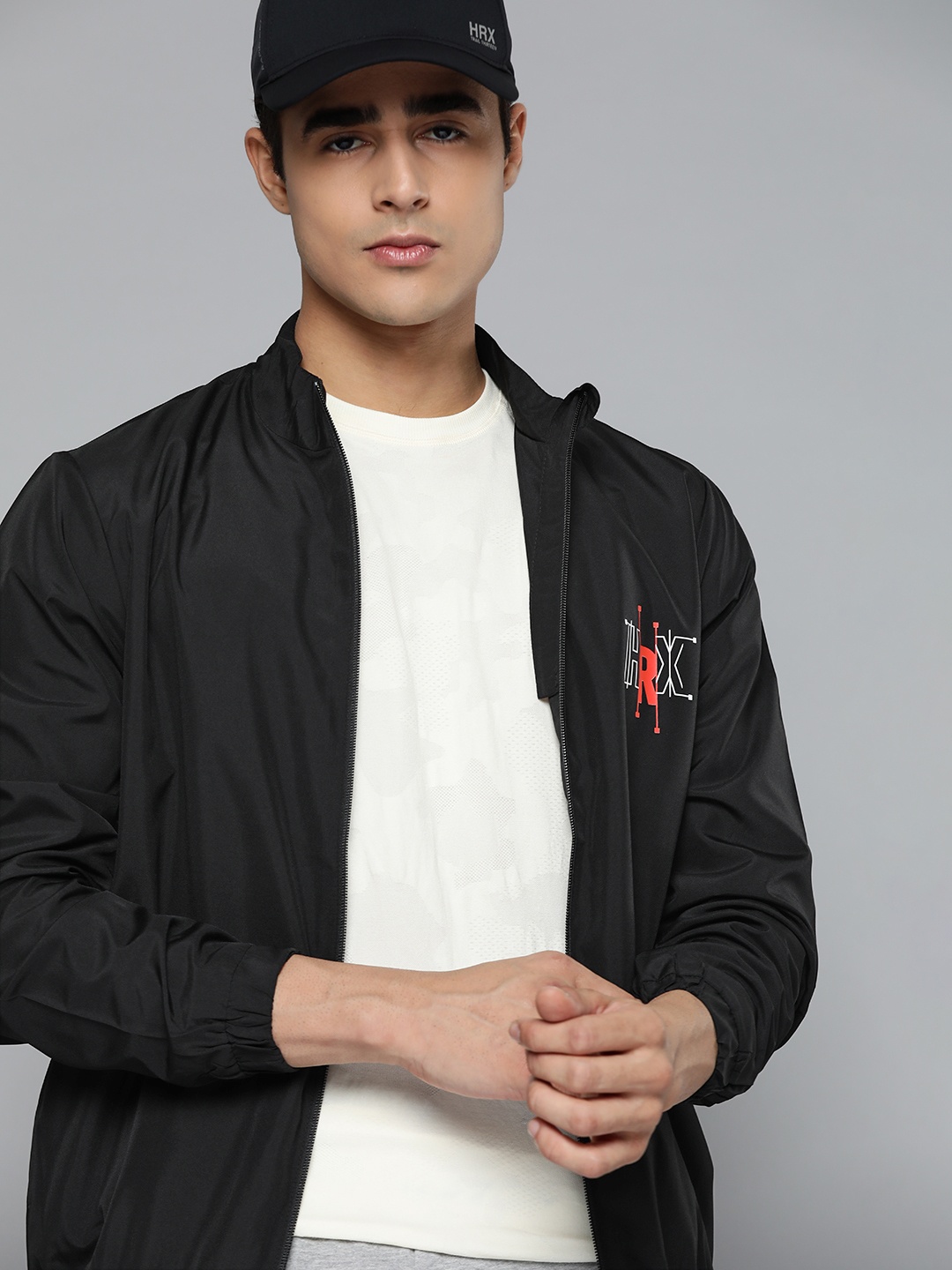 

HRX by Hrithik Roshan Men Black Antimicrobial Sporty Jacket