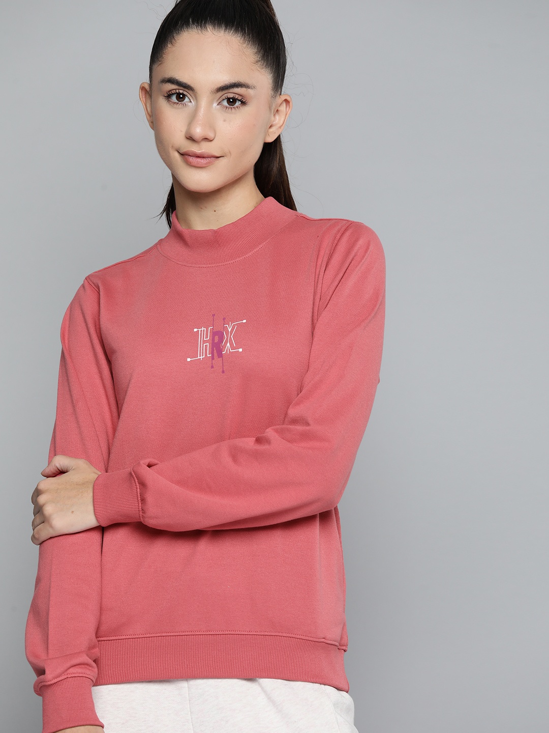 

HRX by Hrithik Roshan Women Rose Printed Sweatshirt