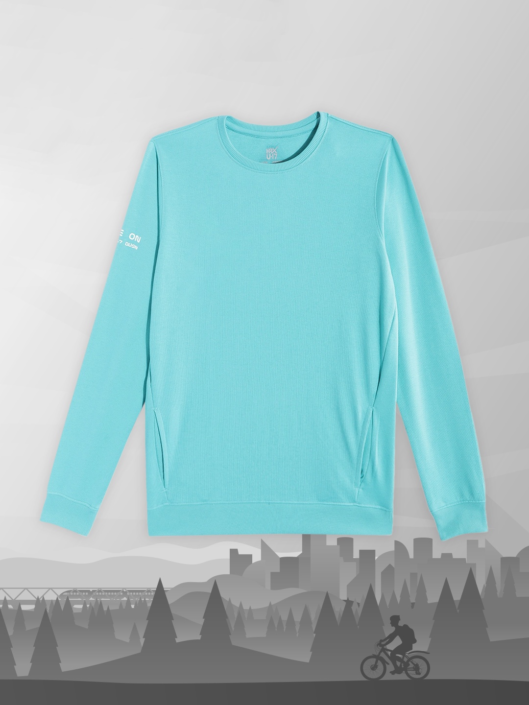 

HRX by Hrithik Roshan Boys Blue Solid Sweatshirt