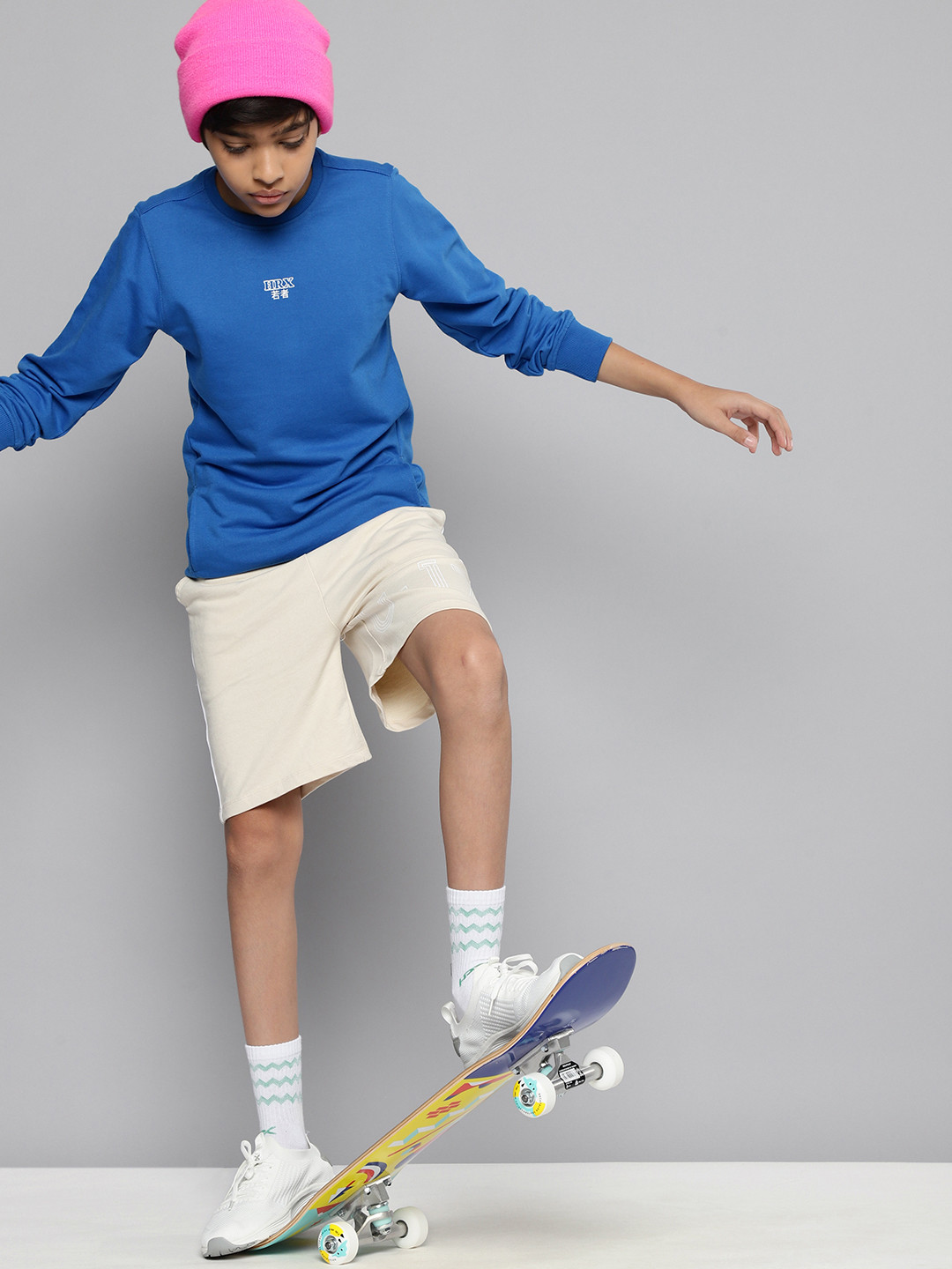

HRX by Hrithik Roshan Boys Blue Lifestyle Sweatshirt