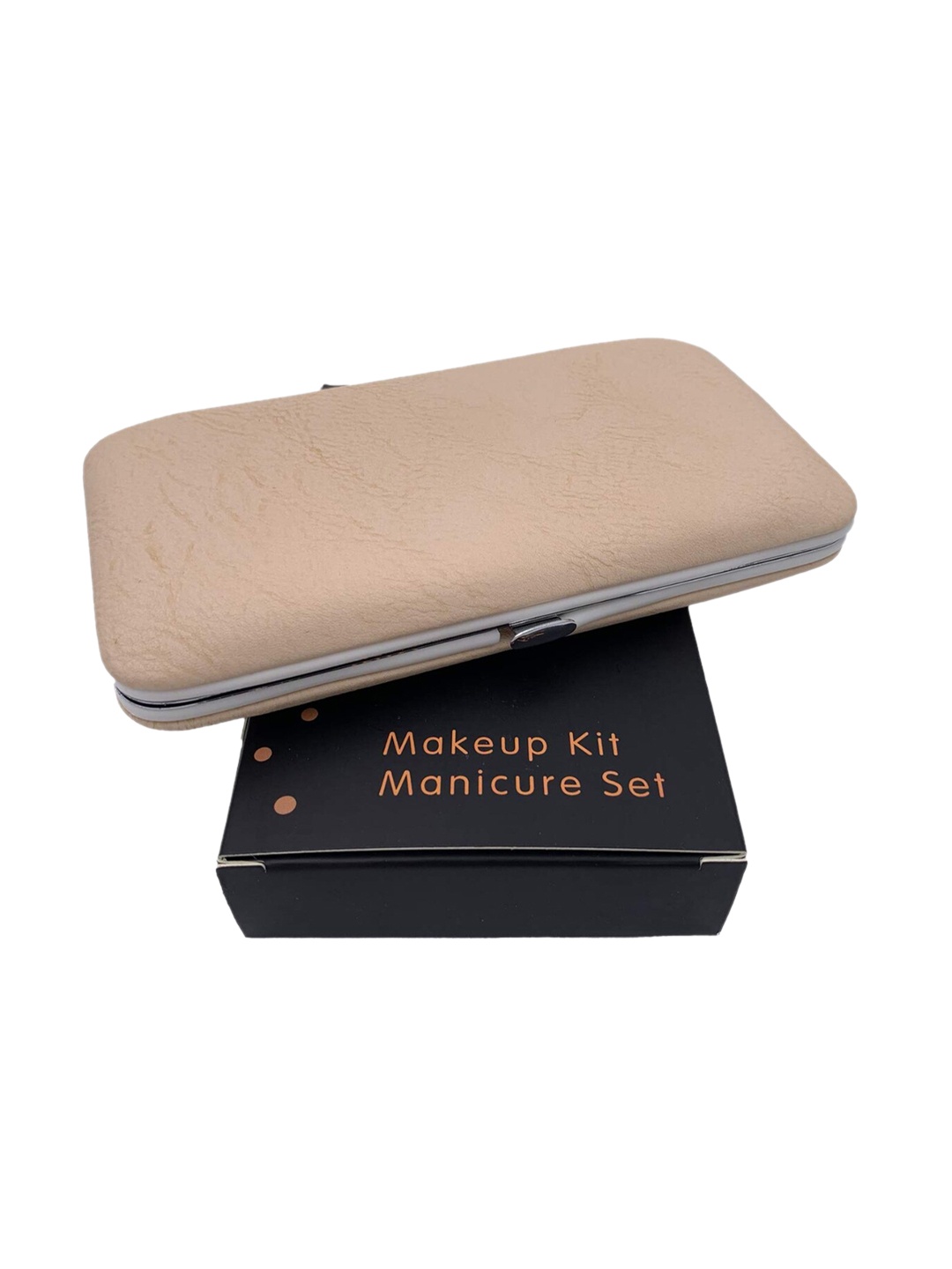 

Peau D'origine 8-in-1 Stainless Steel Manicure Kit with Leather Travel Case, Beige